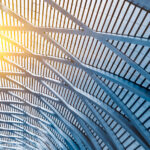 Ståltak där solen skiner igenom